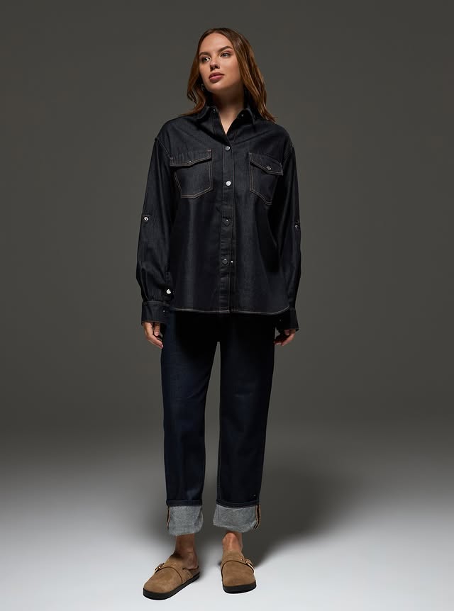Atlas Denim denim kumaş doku ve yıkama detayı — yakın plan 3